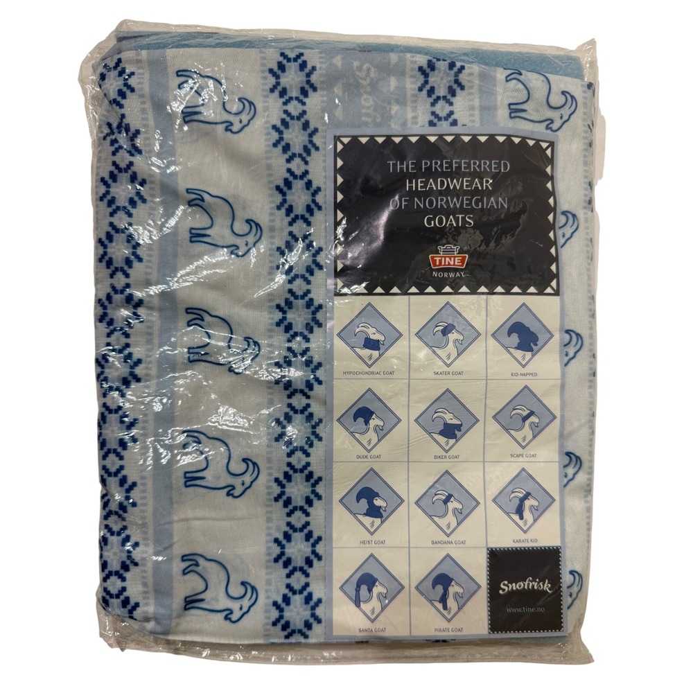 TINE Norway Snofrisk Norwegian Goats Novelty Kitchen Towel Cheese Cloth New